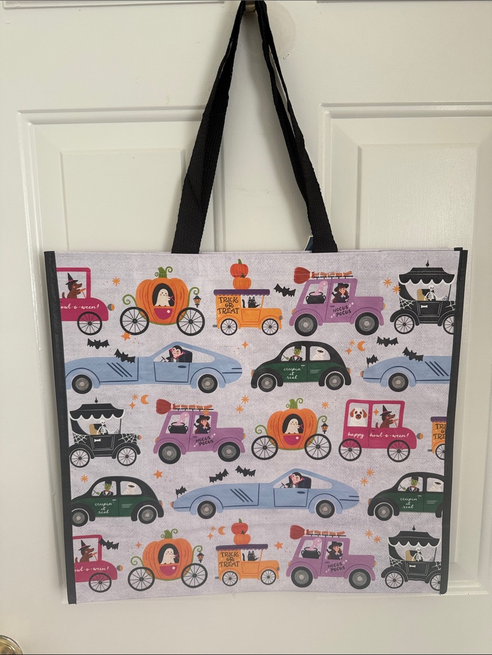 Halloween Dracula Ghosts Witches Reusable Shopping Tote